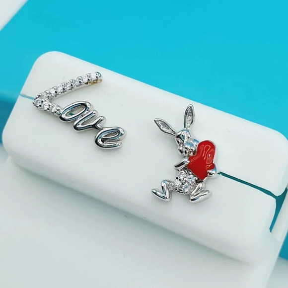 Jewelry | 925 Sterling Silver Cz Beautiful Love Earrings For  \